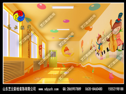 黑龙江哈尔滨幼儿园室内彩绘装饰作品