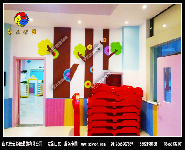 山东寇县幼儿园室内彩绘装饰案例